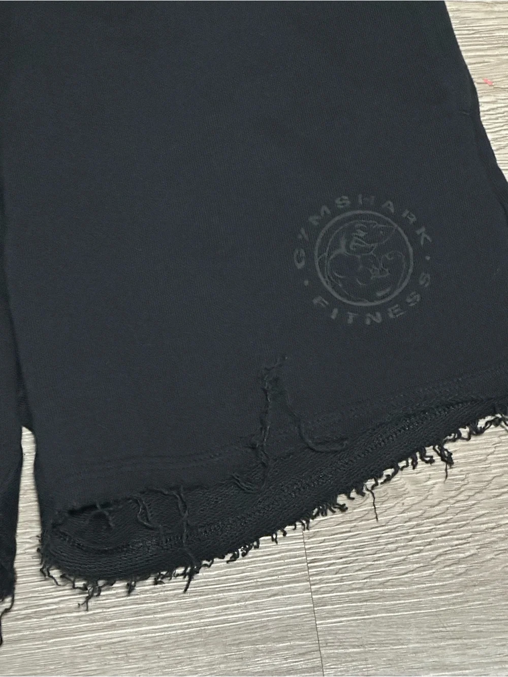 Gymshark Black Men’s Distressed Hem Athletic Shorts